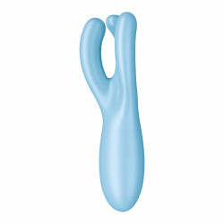 Satisfyer Stimulateur de clitoris connecté Threesome 4 14cm Tiurquoise
